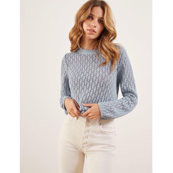 Reformation Sweaters - Reformation Rose Sweater in Mineral